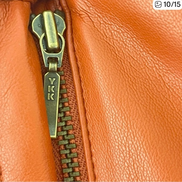 RYEGRASS Orange Vegan Pleated Skirt - Picture 10 of 15